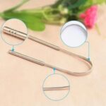 Limpador/Raspador de Língua em Aço Inoxidável Premium – Higiene Bucal Completa, Remove Saburra e Resíduos, Combate Mau Hálito, Hálito Fresco, Design Ergonômico e Durável - Imagem 5