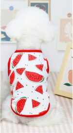 Roupas estampadas de frutas para animais de estimação, roupas fofas para animais de estimação, seção fina de verão - Imagem 2