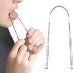 Limpador/Raspador de Língua em Aço Inoxidável Premium – Higiene Bucal Completa, Remove Saburra e Resíduos, Combate Mau Hálito, Hálito Fresco, Design Ergonômico e Durável - Imagem 6