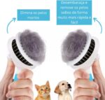 Rasqueadeira Escova Tira Pelos Pet Automática Cachorro e Gatos Remove Pelos Autolimpante (ROSA) - Imagem 3