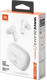 JBL, Fone de Ouvido Sem Fio, JBL, Bluetooth, Wave Beam 2, Intra Auricular, Sem Fio, Resistente À Água e Poeira - Branco - Imagem 9