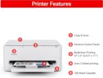 Canon PIXMA TS4320 Impressora jato de tinta colorida sem fio para impressão duplex, branca – Impressora doméstica econômica com copiadora/scanner, design compacto, fácil configuração, garantia - Imagem 3