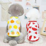 Roupas estampadas de frutas para animais de estimação, roupas fofas para animais de estimação, seção fina de verão - Imagem 4