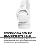 JBL, Fone de Ouvido On-ear, Headphone, Tune 520BT, Sem Fio - Branco - Imagem 4