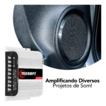 Modulo Taramps Ts400x4 Potencia de 400watts 2 Ohms Amplificador 400rms T400 4 Canais Som Automotivo 2 Ohms Rca Ts 400x4 Crossover - Imagem 3