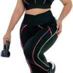 Conjunto Calça Legging E Top Roupas Feminina Academia Fitness