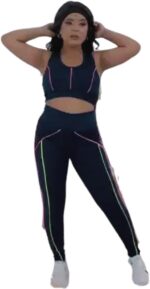 Conjunto Calça Legging E Top Roupas Feminina Academia Fitness - Imagem 4