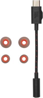 JBL, Fone de Ouvido Com Fio, Quantum 50C, Gamer, Intra Auricular, Microfone Integrado, Com Adaptador USB-C - Preto - Imagem 9
