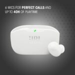JBL, Fone de Ouvido Sem Fio, JBL, Bluetooth, Wave Buds 2, Intra Auricular, Sem Fio, Resistente À Água e Poeira - Branco - Imagem 2