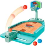 Mini Jogo de Basquete de Mesa Infantil com Lançador 24 cm e 2 Bolas Brinquedo Finger Crianças Basketball - Imagem 3