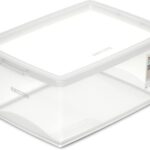 Ordene - Caixa Organizadora Plástica de 15 Litros com Tampa, Cor Cristal, Linha My Closet
