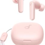 soundcore P20i da Anker, Fone de Ouvido Bluetooth 5.3, Graves Potentes, Drivers de 10mm, 30H de Reprodução, Resistência à Água, 2 Mics IA, Personalização de Som via App, Fone sem fio tws, Rosa