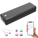 Mini Impressora A4 Térmica Portátil Bluetooth Aplicativo iPrint Compatível Android e iOS Cor (PRETO) - Imagem 2
