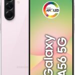 Smartphone Samsung Galaxy A56 5G 128GB, 8GB RAM, Câmera 50MP, IP67, Super AMOLED 6.7", Recursos AI, Rosa