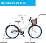 Bicicleta Forss Rose Retro, Aro 26, Feminina, Com Cestinha, Sem Marchas, Freio V-Brake - Imagem 9