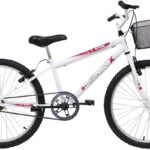 Bicicleta Aro 24 Feminina Saidx Quadro em Aço Freio V-Brake
