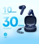 soundcore P20i da Anker, Fone de Ouvido Bluetooth 5.3, Graves Potentes, Drivers de 10mm, 30H de Reprodução, Resistência à Água, 2 Mics IA, Personalização de Som via App, Fone sem fio tws, Azul Escuro - Imagem 4