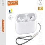 Fone Sem Fio Bluetooth Bt-5 Anti Ruido C/Qualidade Premium Cancelamento de Ruído e Bateria Longa Duração | Fone Compatível iOS e Android, controle de toque e case magnetica (Branco)