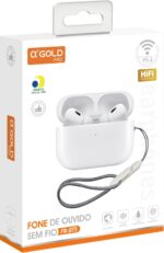 Fone Sem Fio Bluetooth Bt-5 Anti Ruido C/Qualidade Premium Cancelamento de Ruído e Bateria Longa Duração | Fone Compatível iOS e Android, controle de toque e case magnetica (Branco)