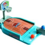 Mini Jogo de Basquete de Mesa Infantil com Lançador 24 cm e 2 Bolas Brinquedo Finger Crianças Basketball