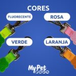 MY PET BRASIL Guia Neon Para Cachorros P Guia Para Cães Reforçada E Resistente Caminhadas E Viagens Laranja - Imagem 3