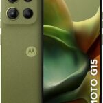 Smartphone Motorola Moto g15-256GB 12GB (4GB RAM+8GB Ram Boost) e Camera 50MP com AI e Night Vision Bateria de 5200 mAh Tela FHD+ 6.7" com Superbrilho NFC - Verde
