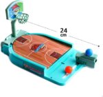 Mini Jogo de Basquete de Mesa Infantil com Lançador 24 cm e 2 Bolas Brinquedo Finger Crianças Basketball - Imagem 2