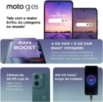 Smartphone Motorola Moto g05-256GB 12GB (4GB RAM + 8GB Ram Boost) e Camera 50MP com AI Bateria de 5200 mAh Tela 6.7" com Superbrilho - Verde - Imagem 4
