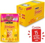 Pack Nestlé Purina Friskies Ração Úmida Para Gatos Adultos Carne Ao Molho - Com 15 Sachês 85g - Imagem 2