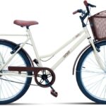 Bicicleta Forss Rose Retro, Aro 26, Feminina, Com Cestinha, Sem Marchas, Freio V-Brake