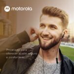 Motorola, J15000L15N1L, Earbuds 105, Fone de Ouvido com Microfone, Preto - Imagem 4