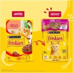 Pack Nestlé Purina Friskies Ração Úmida Para Gatos Adultos Carne Ao Molho - Com 15 Sachês 85g - Imagem 4