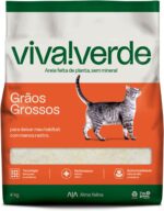 Viva Verde Areia Higiênica Biodegradável para Gatos Grãos Grossos 4kg