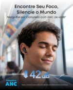 soundcore P30i da Anker, Fone de Ouvido Bluetooth 5.4 com Cancelamento de Ruído Adaptativo, Graves Poderosos, 45H de Reprodução, Estojo 2-em-1 com Suporte para Celular, IP54, Fone sem fio TWS, Preto - Imagem 2