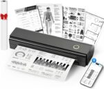 Impressoras portáteis NDYIN sem fio para viagens, impressora térmica sem fio N80 Bluetooth sem tinta, suporta 21,6 cm x 28 cm US Letter & A4, compatível com iOS, Android, laptop