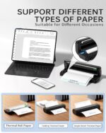 Impressoras portáteis NDYIN sem fio para viagens, impressora térmica sem fio N80 Bluetooth sem tinta, suporta 21,6 cm x 28 cm US Letter & A4, compatível com iOS, Android, laptop - Imagem 4