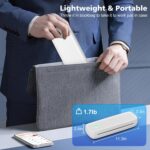 MinZhi Impressora térmica portátil, sem fio, suporta 21,6 cm x 28 cm, papel A4 e A5, Bluetooth sem tinta, compatível com Android, iOS e laptop, para escritório, viagem, casa - Imagem 4