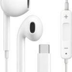 Fones De Ouvido Com Fio Tipo C Microfone Integrado Compativel iPhone 15 15 Pro 15 Pro Max 16 16 Pro Max Com Fio Fones Estéreo Compatíveis ANDROID LG Qualidade Premium