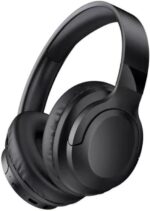 Fone de Ouvido Bluetooth 5.3 On-Ear – Headphone Sem Fio com Cancelamento de Ruído, Microfone Integrado, Ajustável e Dobrável – Ideal para Corrida, Academia, Android e iOS - Premium (Preto)