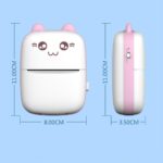 Mini Impressora Térmica Sem Fio Portátil Desenho Animado Foto Android/Ios (Azul) - Imagem 2