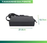 Fonte Carregador para Notebook Dell Série Gamer G3 G5 G7, Linha Precision, Compatível com Alienware 13, 15,17, 18, M14x, M15x, M17x R3 / R4 19.5V 180W 9.23A 7.4 x 5.0mm Com Cabo de Força - Imagem 6