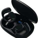 Fone de Ouvido Bluetooth 5.3 Esportivo Compativel com Android e IOS com Alça de Orelha – Bateria Potente, Leve e Confortável, Resistente ao Suor, Ideal para Corridas/Treinos eTrabalho (Preto)