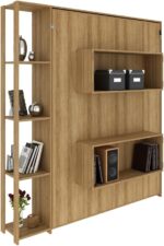 Cama De Casal Articulável Multifuncional Vertical com Nichos Cor: Amêndoa - Imagem 6
