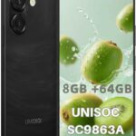 Celular UMIDIGI Note 90A 8(4+4) GB+64GB, Bateria 5000mAh, Câmera Dupla 13MP+2MP, Tela HD+ 1600x720, Android 14 Go Edition (Preto)
