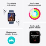 Apple Watch SE GPS • Caixa meia-noite de alumínio – 44 mm • Pulseira esportiva meia-noite – M/G - Imagem 3