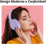 Fone de Ouvido Bluetooth 5.3 On-Ear – Headphone Sem Fio com Cancelamento de Ruído, Microfone Integrado, Ajustável e Dobrável – Ideal para Corrida, Academia, Android e iOS - Premium (Preto) - Imagem 4