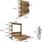 Cama De Casal Articulável Multifuncional Vertical com Nichos Cor: Amêndoa - Imagem 3