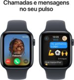 Apple Watch SE GPS • Caixa meia-noite de alumínio – 44 mm • Pulseira esportiva meia-noite – M/G - Imagem 4