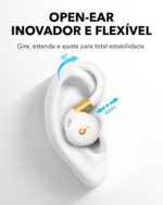 Soundcore Sport X20 da Anker Fone de Ouvido Bluetooth 5.3 Sem Fio para Treinos, Ganchos Ajustáveis, Graves Intensos, IP68, À Prova de Suor e Poeira, 48H de Reprodução, Fones para Academia, Branco - Imagem 2