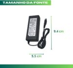 Fonte para Impressora Termica Fiscal Elgin I7 I9 L42 L42 Pro Bematech MP2000 MP2100 MP2500 Diebold IM433 EpsonT88 I M126 Daruma DR700 72W 24v 3a Plug 3 Pinos Bivolt com Cabo de Força Tripolar 7064 - Imagem 7